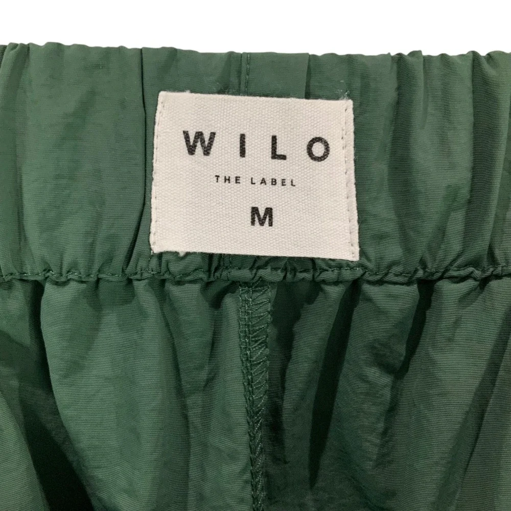 WILO The Label Green Nylon Cargo Pants Elastic Waist Jogger Bottoms Womens M - Picture 4 of 6